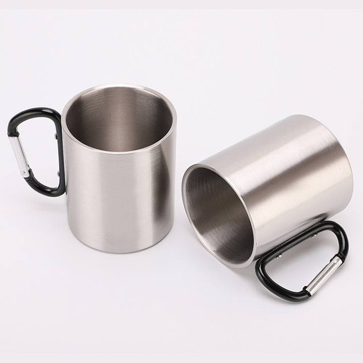 Women's Stainless Steel Coffee Mug with Carabiner Handle Kalsten