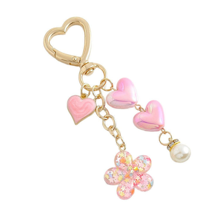 Playful keychain with hearts and flower motif Kalsten
