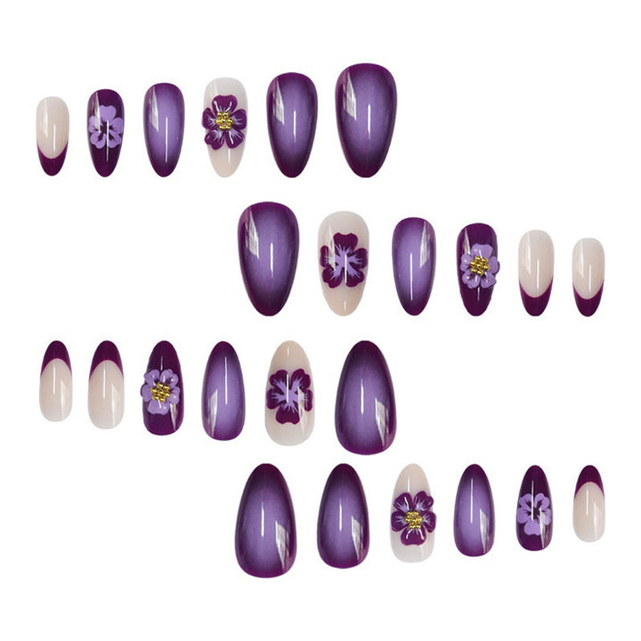 Artistic Floral Design Press-On Nail Set Kalsten