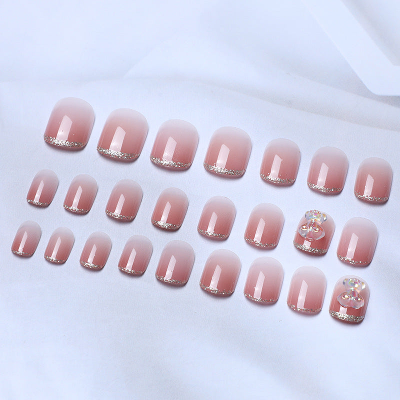 Elegant Glitter-Accent Nail Art