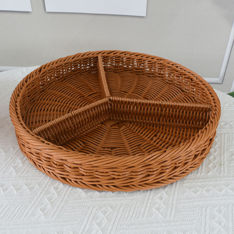 Artisan Woven Round Storage Tray Kalsten