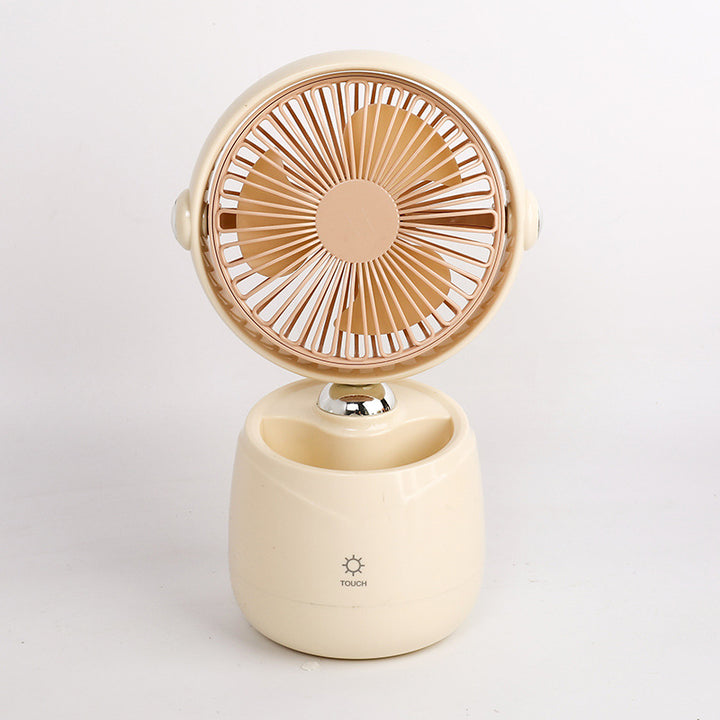 Women portable USB table fan with touch control and light effect Kalsten