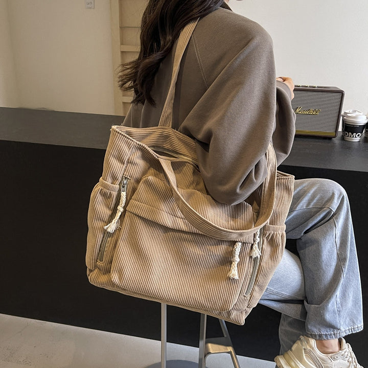 Textured Multi-Pocket Tote Bag Kalsten