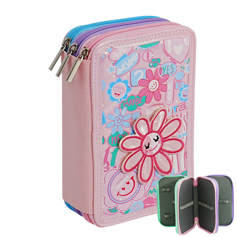 Football-Themed Multi-Zipper Pencil Case kalsten
