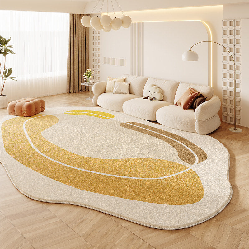 Organic Leaf-Shaped Area Rug