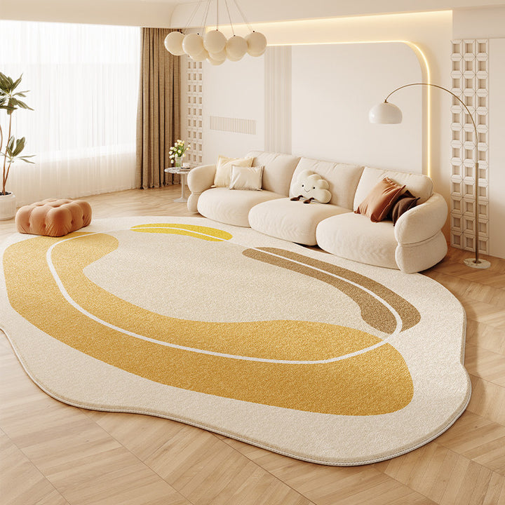 Organic Leaf-Shaped Area Rug