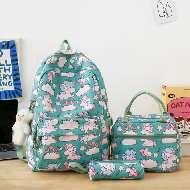 Backpack set with colorful unicorn motif Kalsten