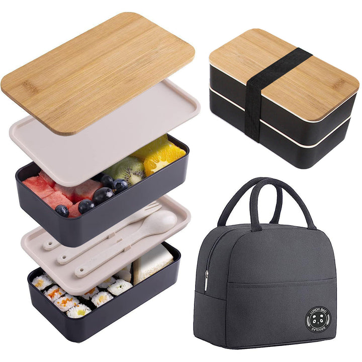 Eco-Friendly Double-Layered Bento Lunch Box