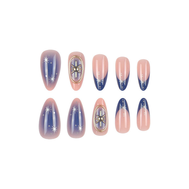 Artistic Stiletto Nail Set with Glittering Accent Kalsten