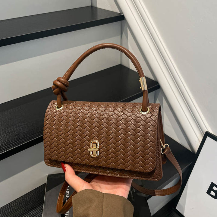 Woven Leather Evening Clutch