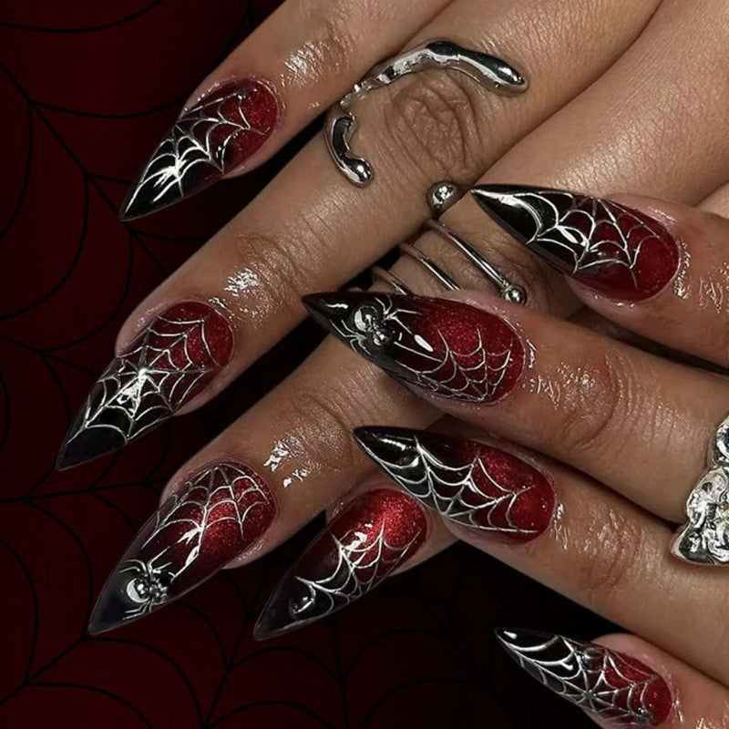 Artistic Spider Web Press-On Nails Kalsten