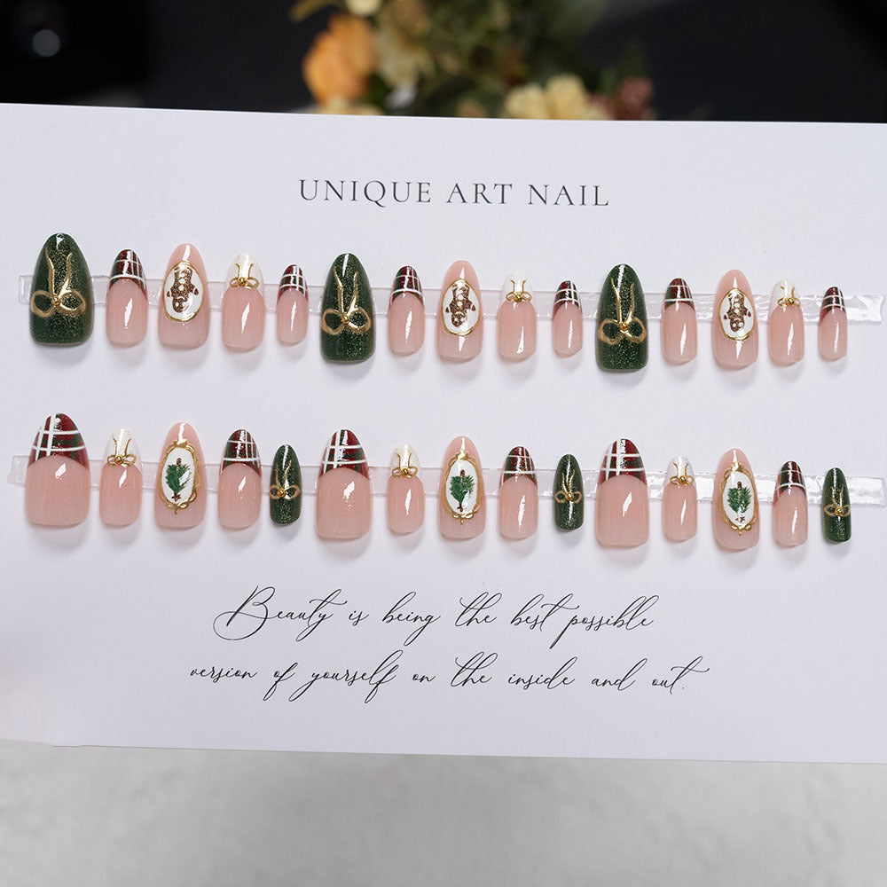 Festive Themed Press-On Nail Art
