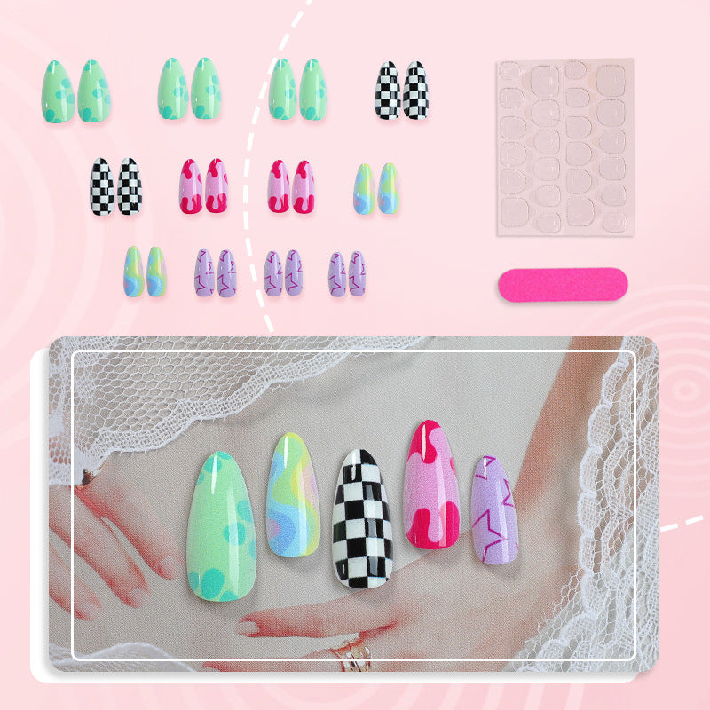 Artistic Multicolor Press-On Nails