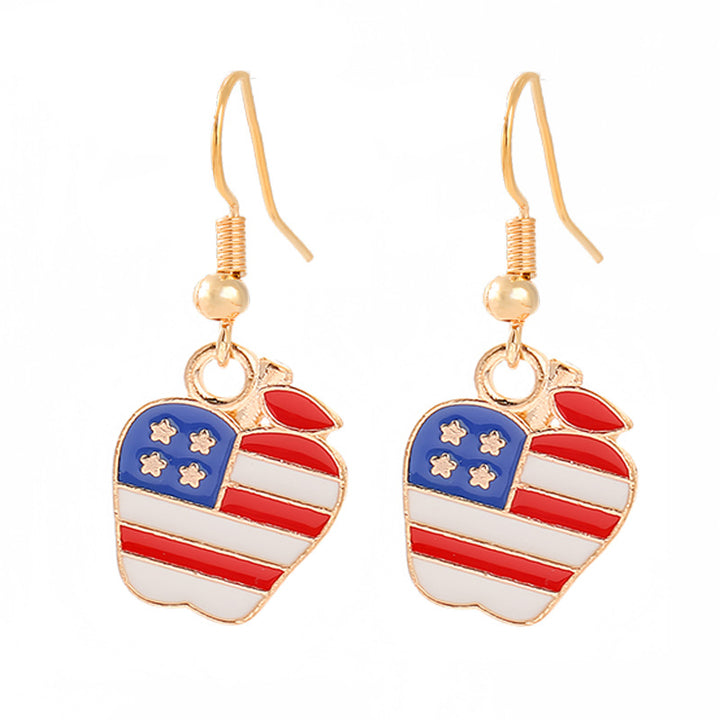 Women's nan patriotic horseshoe enamel dangle earrings with star-accented design and fishhook findings Kalsten