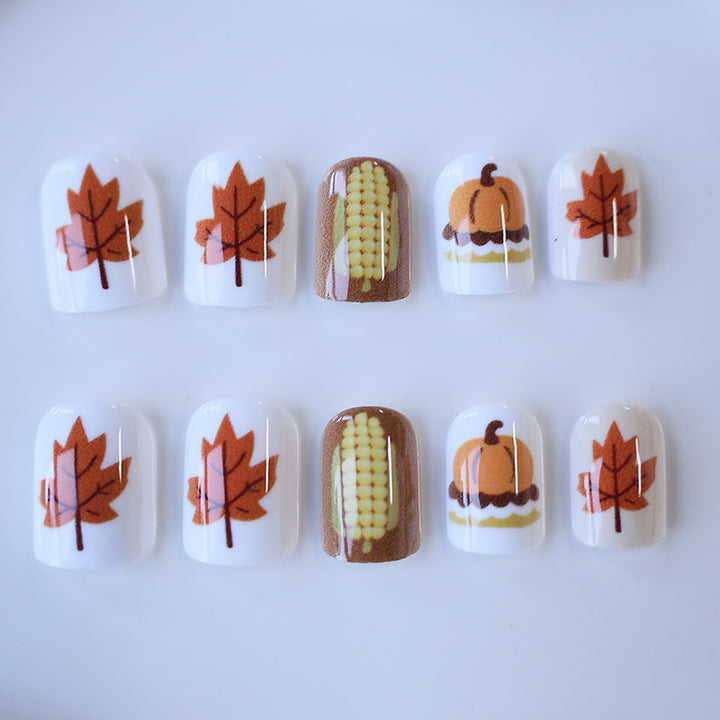 Autumn-Inspired Nail Art Set Kalsten