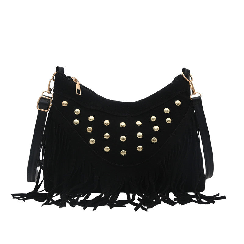 Bohemian Fringe Detail Crossbody Bag Kalsten