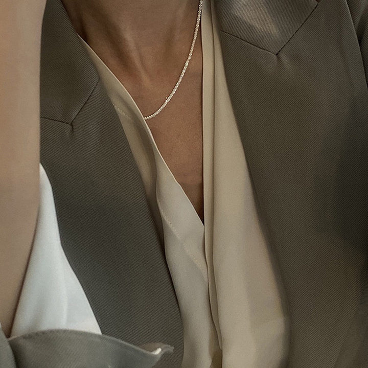 Dainty Textured Chain Necklace Kalsten