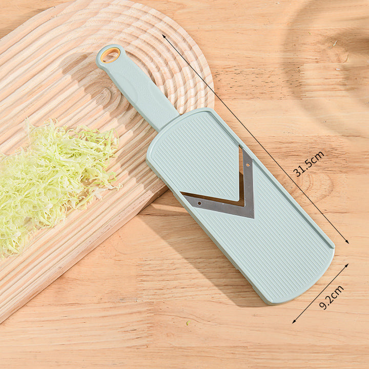 Adjustable V-Blade Mandoline Slicer with Safety Food Holder