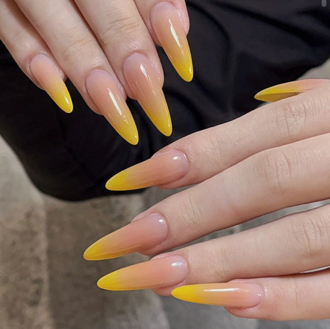 Elegant Teardrop-Shaped Press-On Nails Kalsten