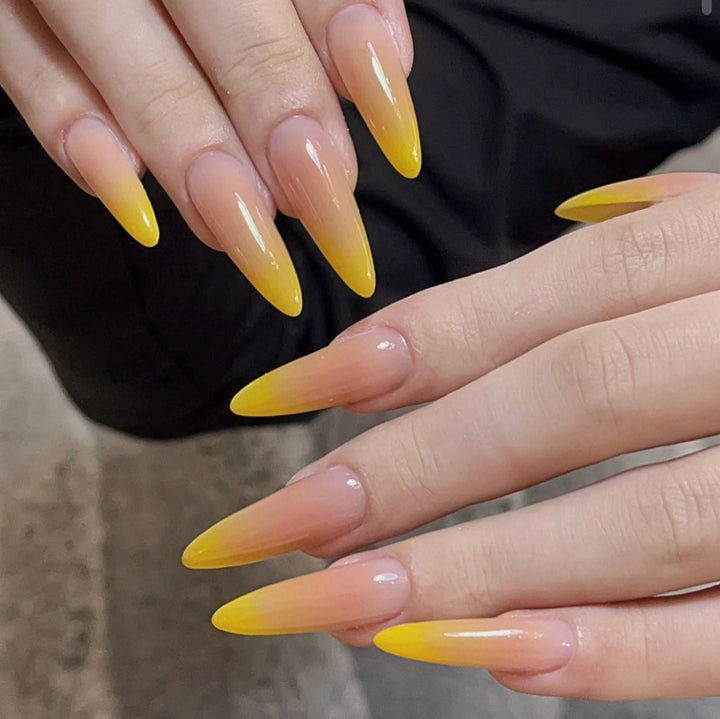 Elegant Teardrop-Shaped Press-On Nails Kalsten