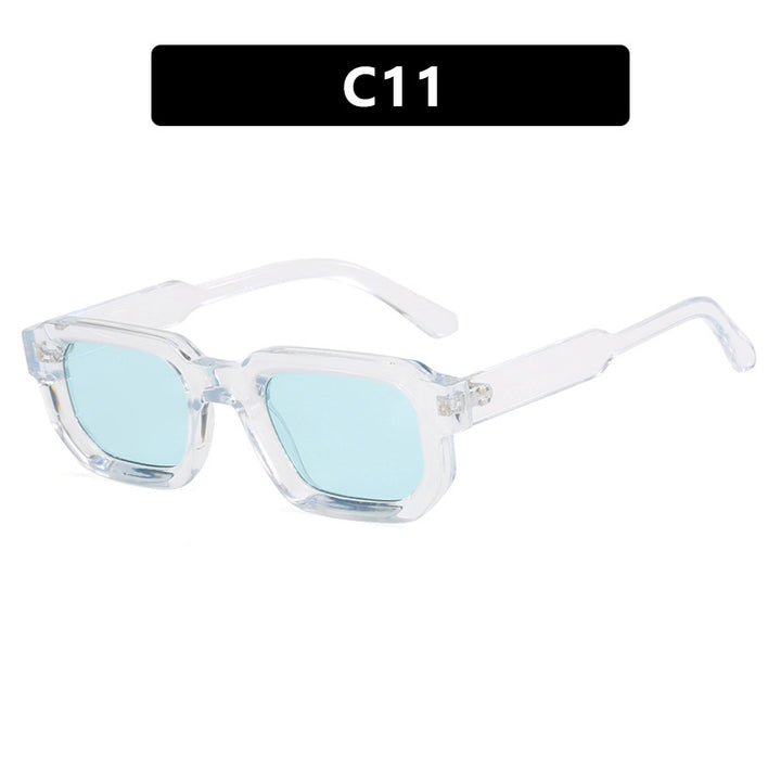 Women's geometric sunglasses with stylish transparent frame and polarized lenses Kalsten