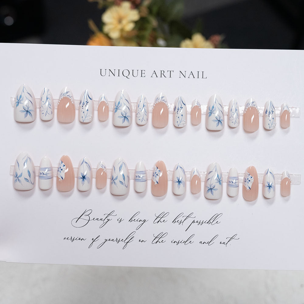 Elegant Floral Stiletto Nail Art