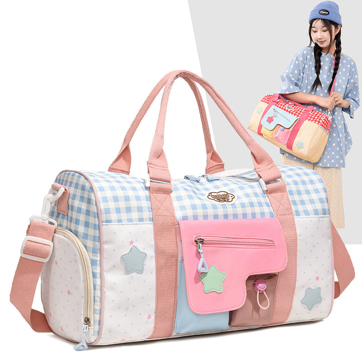 Playful Patterned Carryall Duffle Bag Kalsten