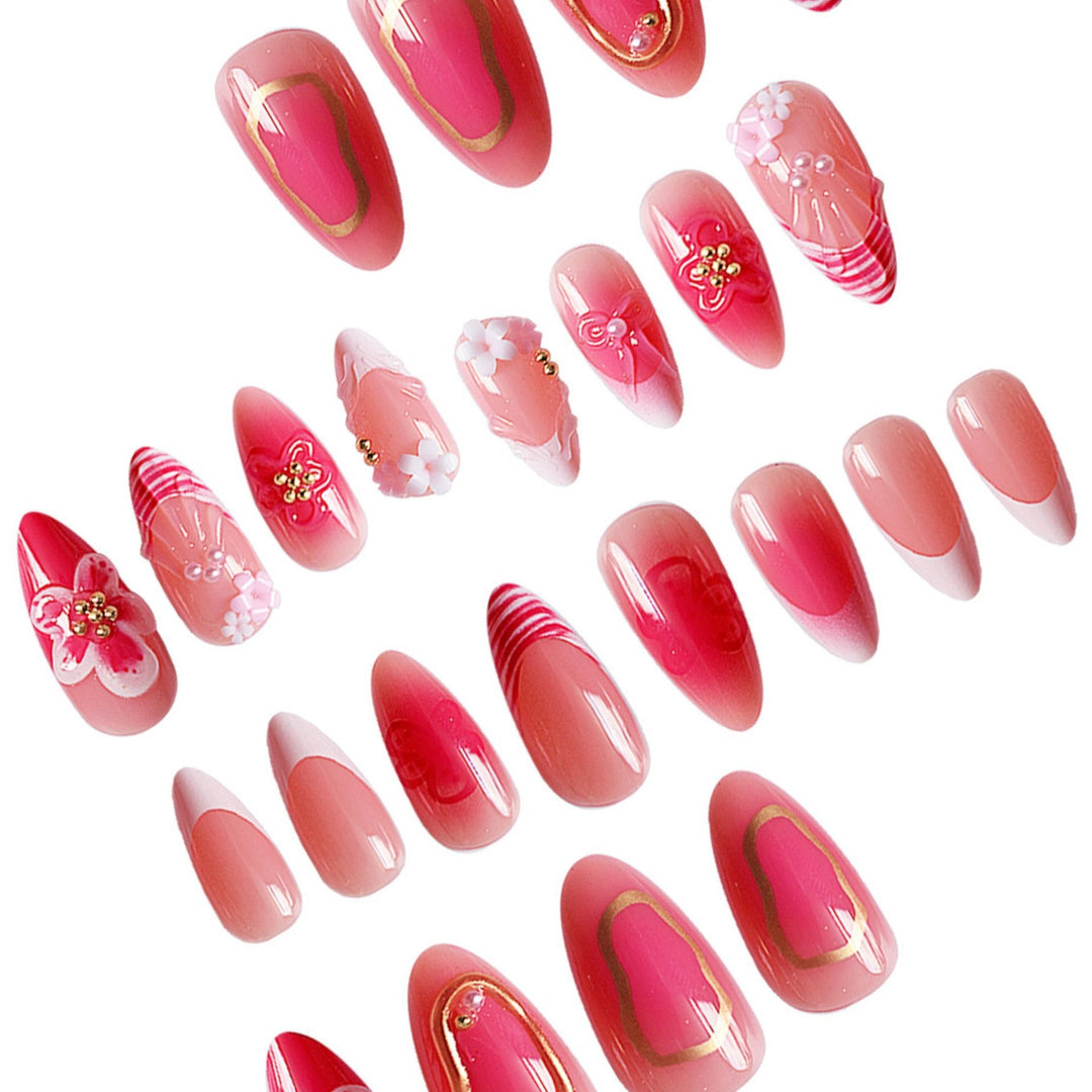 Floral Design Press-On Nail Set Kalsten
