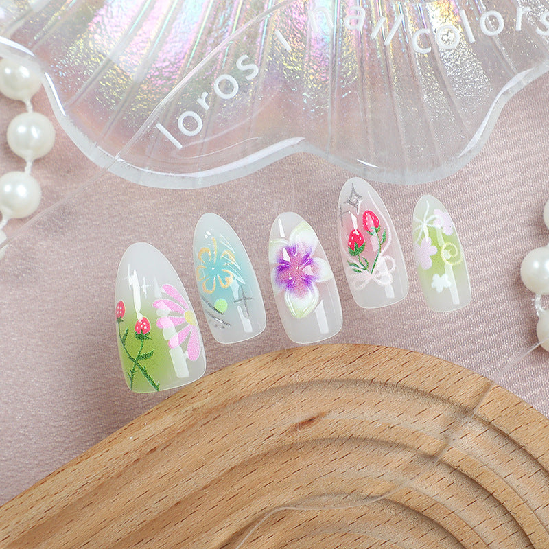 Floral Acrylic Nail Art Kalsten