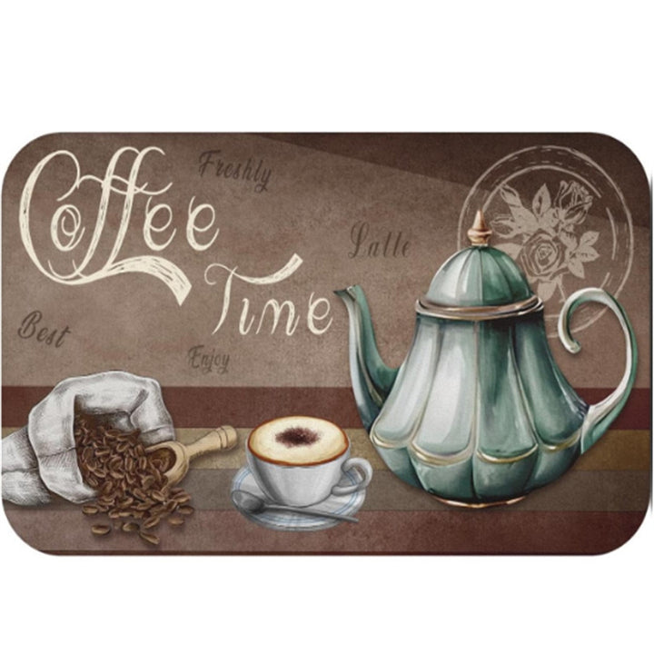 Coffee Theme Kitchen Mat