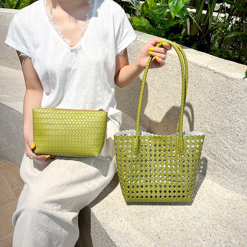 Handwoven Texture Tote Bag