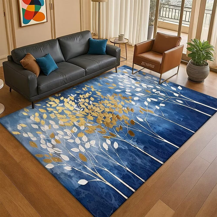 Leaf-Patterned Area Rug Kalsten