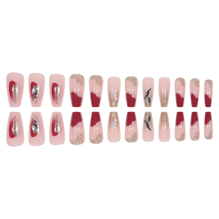 Premium Glittery Stiletto Press-On Nails Kalsten