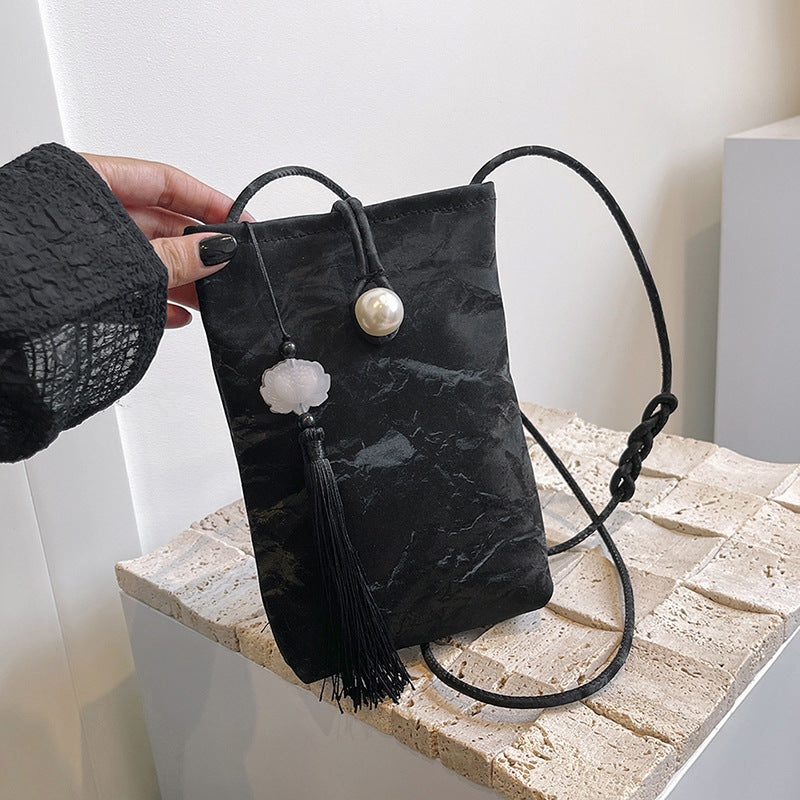Elegant Textured Mini Crossbody Bag Kalsten