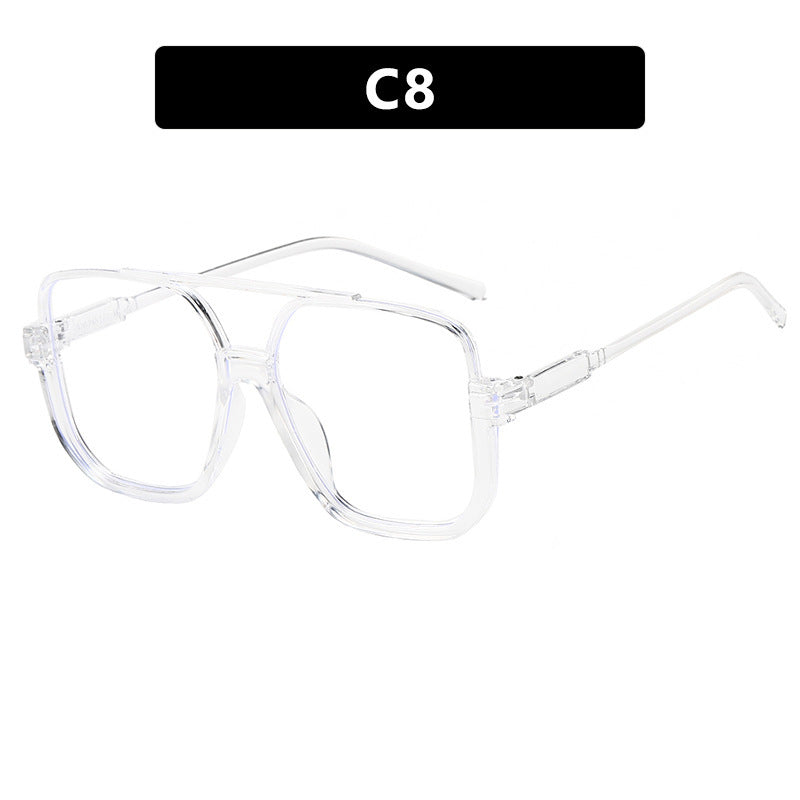 Women's trendy square sunglasses with transparent frame Kalsten