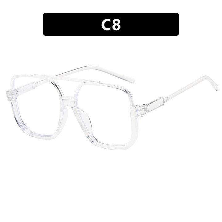 Women's trendy square sunglasses with transparent frame Kalsten