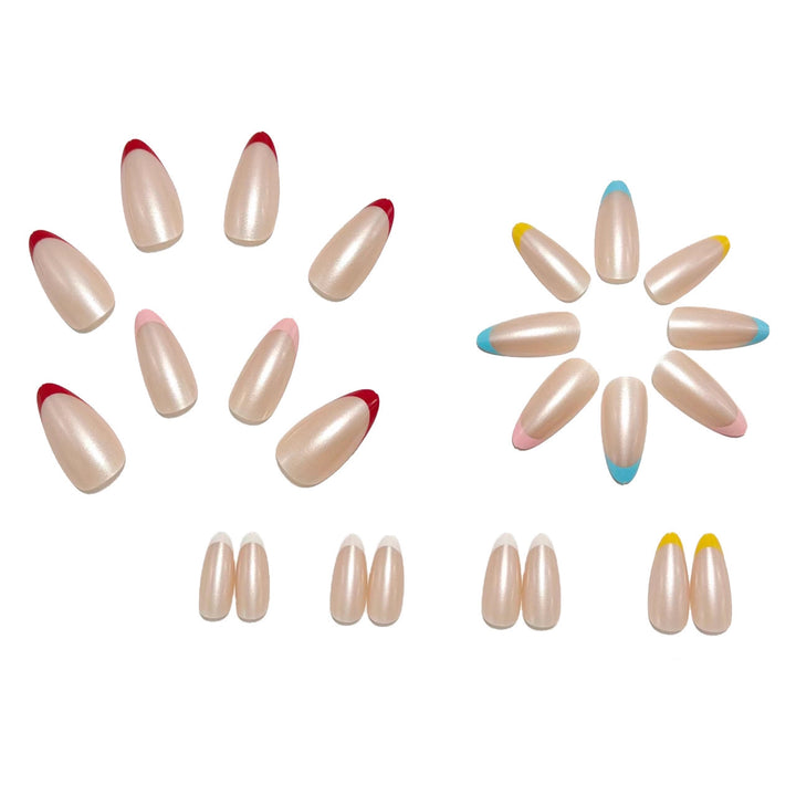 Artificial nails with modern gradient and French tip designs Kalsten