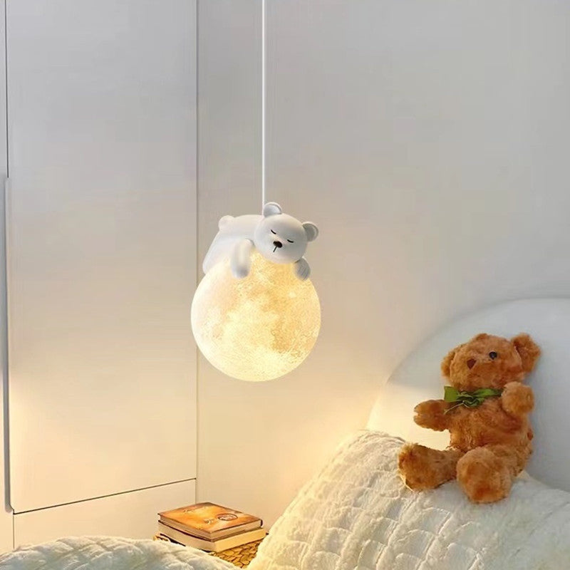 Hanging Moon and Rabbit Pendant Light