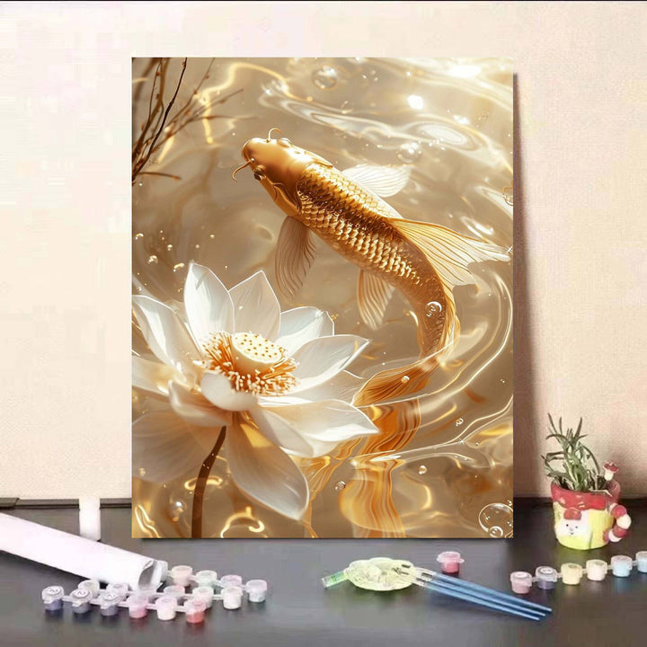 DIY Koi Fish and Water Lily Painting Kit Kalsten