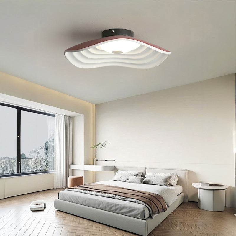Modern Wave-Structured Ceiling Light