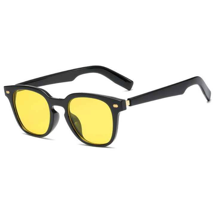 Ladies fashionable corrective glasses with elegant plastic frame and golden accents Kalsten