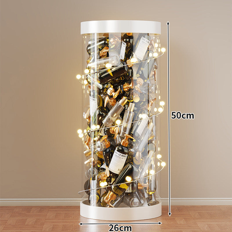 Tall Clear Acrylic Vertical Display Cylinder for Mini Perfume & Sample Bottle Collection