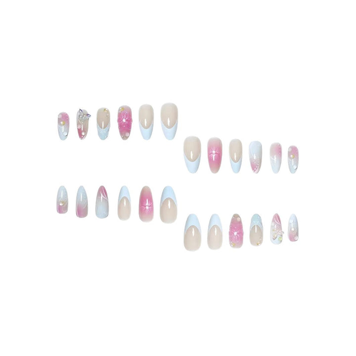 Premium Floral Art Press-On Nail Set Kalsten