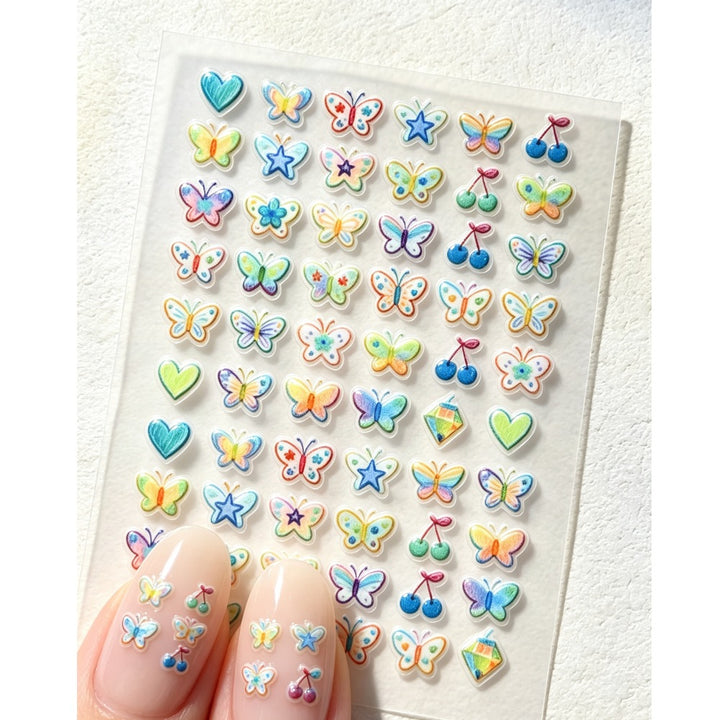 Colorful Butterfly Nail Art Stickers