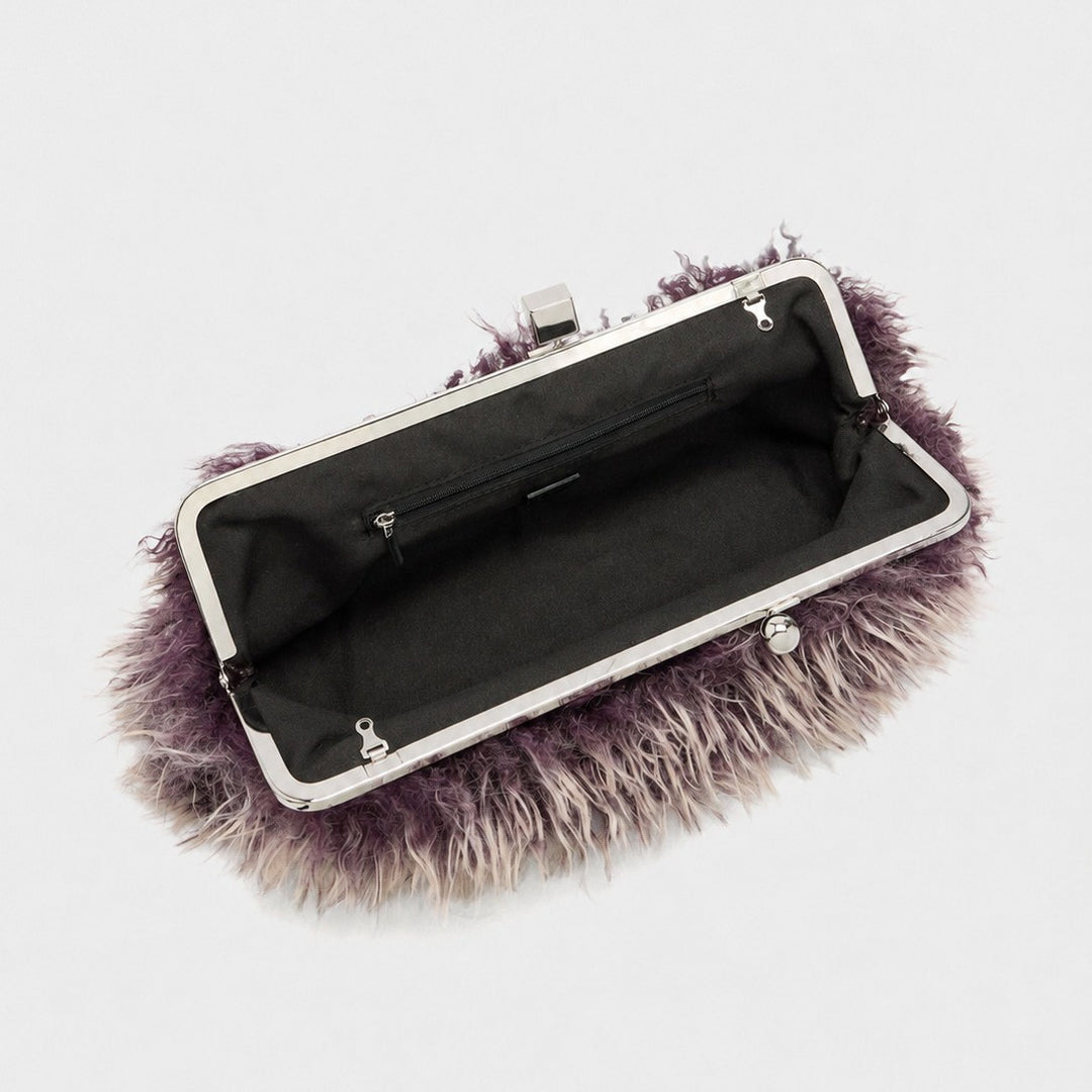 Plush Faux Fur Evening Clutch