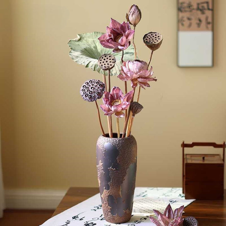 Decorative Faux Lotus Flower Arrangement