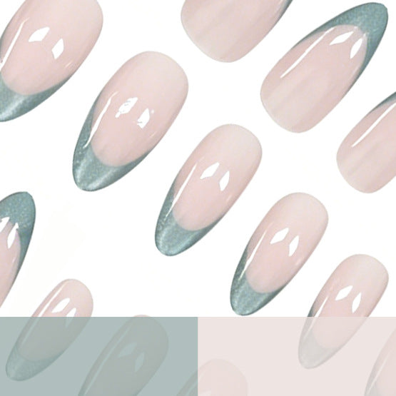Gradient Glitter French Tip Nail Enhancements Kalsten