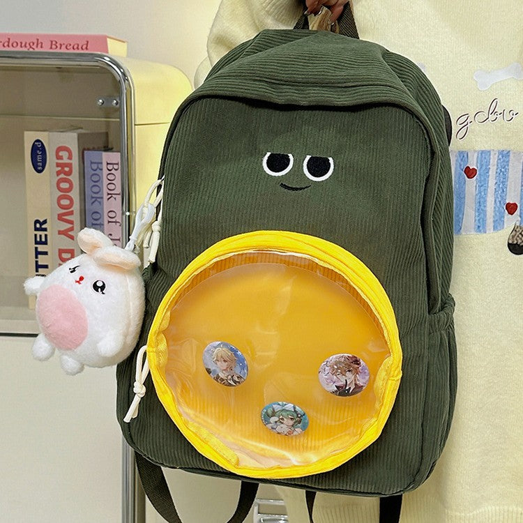 Backpack with Transparent Viewing Window and Animal Pendant Kalsten