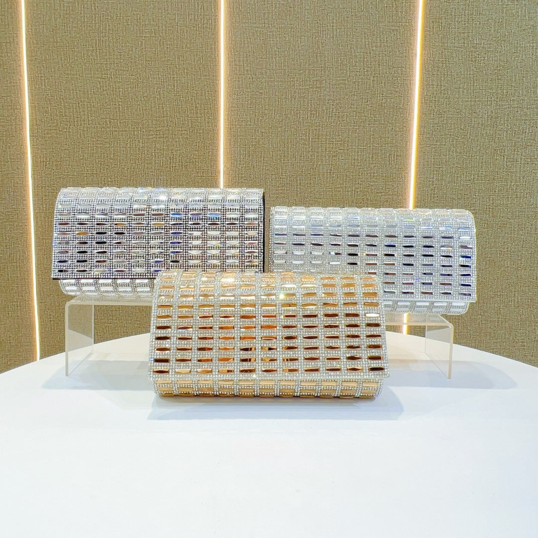 Glamorous Crystal-Studded Evening Clutch