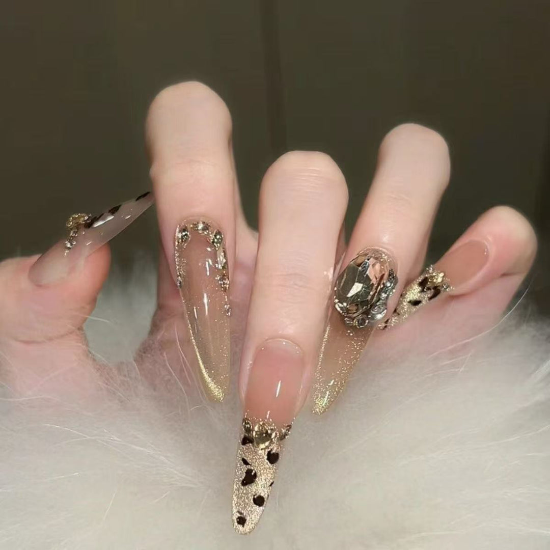 Glamorous Rhinestone Nail Art